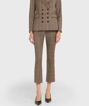 Veronica Beard Plaid arte slim crop pant size 0
